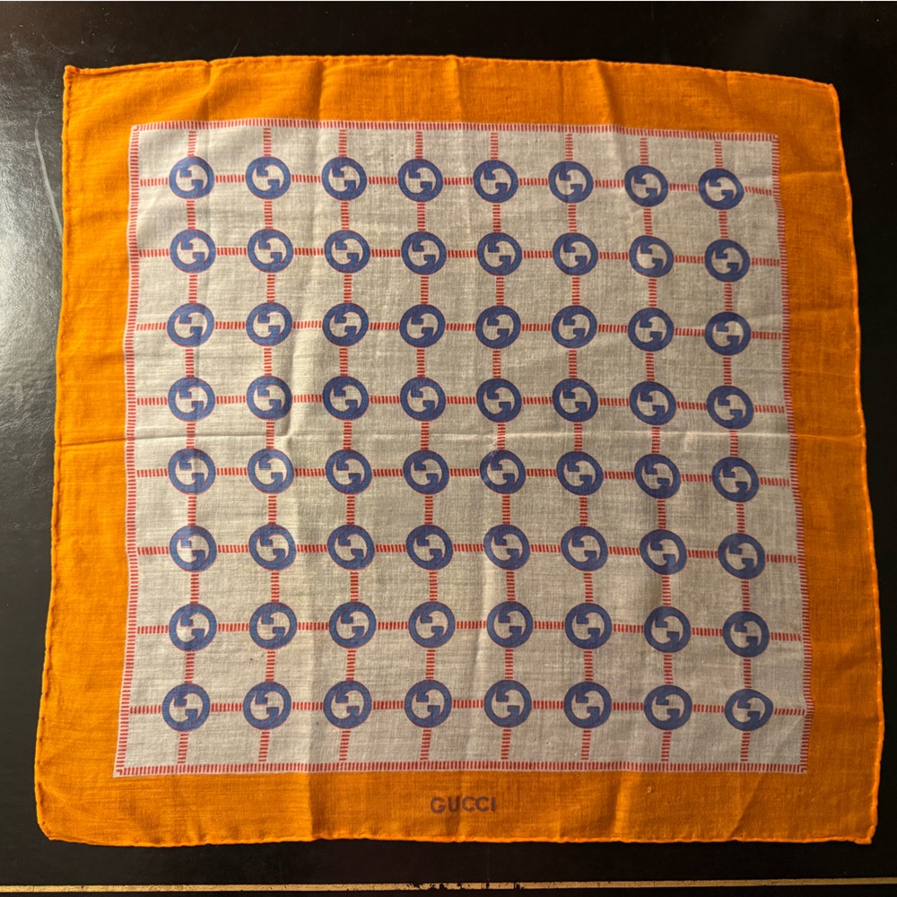 Linen Gucci Pocket Square/Handkerchief
